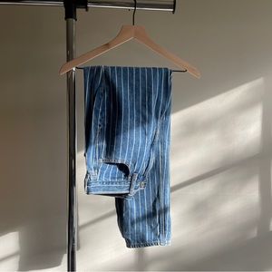 American Eagle Pinstripe Denim Jeans, High Waisted, Size 4